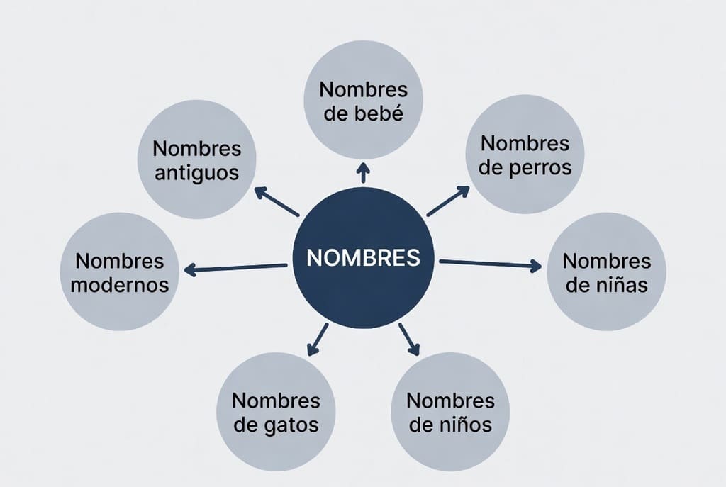 Ejemplo de Topic Cluster SEO para una web informativa