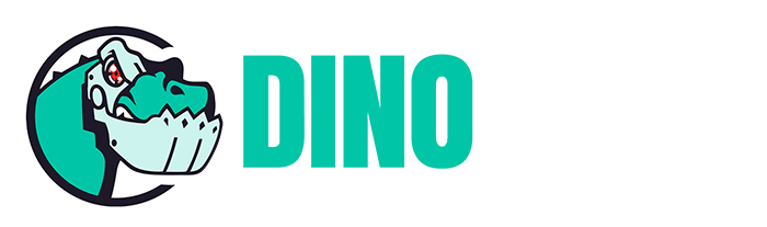 logo dinorank blanco