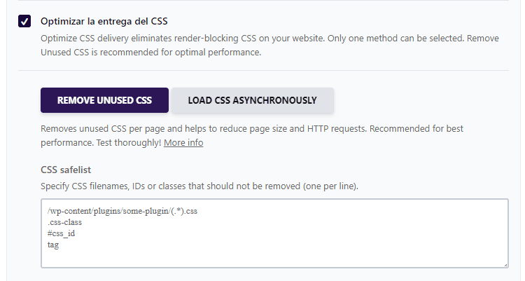Optimizar la entrega de archivos CSS con WP Rocket