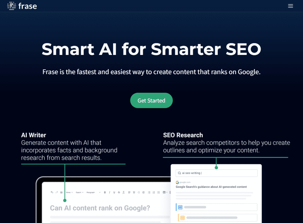 Frase.io, software to improve SEO with artificial intelligence