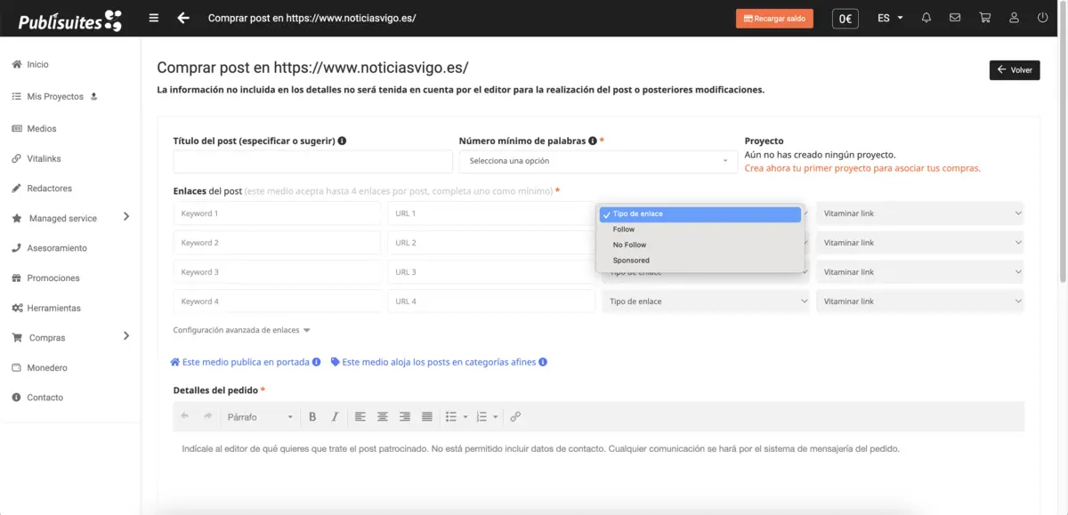 Cuáles son los criterios de compra de backlinks en Publisuites