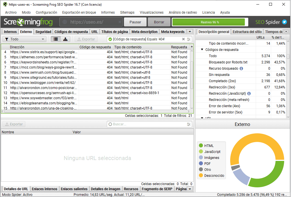 Estrategias de link building: uso de screaming frog para encontrar enlaces rotos