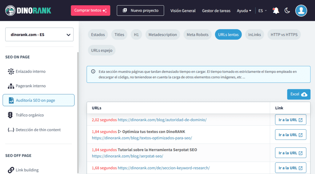 Métricas SEO: Cómo medir la velocidad de carga con DinoRANK