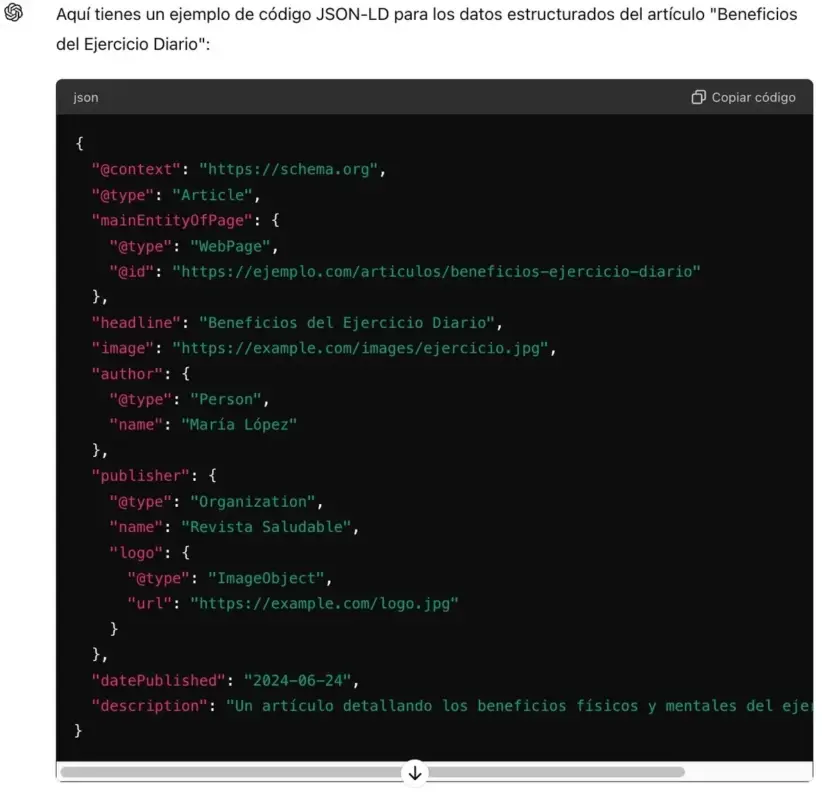 Cómo generar datos estructurados para artículos con ChatGPT