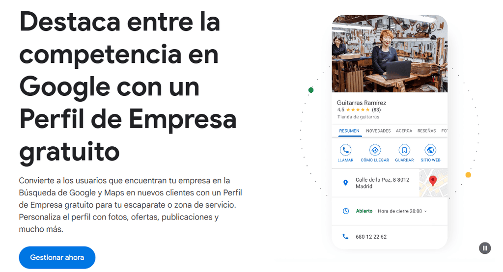 Cómo registrarse en Google My Business: inicio