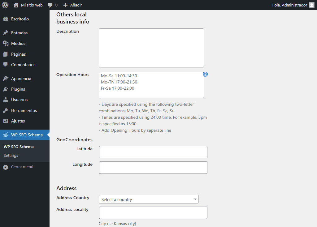 Plugin de WordPress para SEO local: WP SEO Structured Data Schema