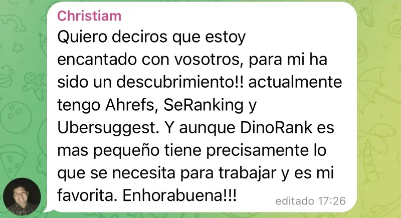 Testimonio DinoRANK vs otras herramientas