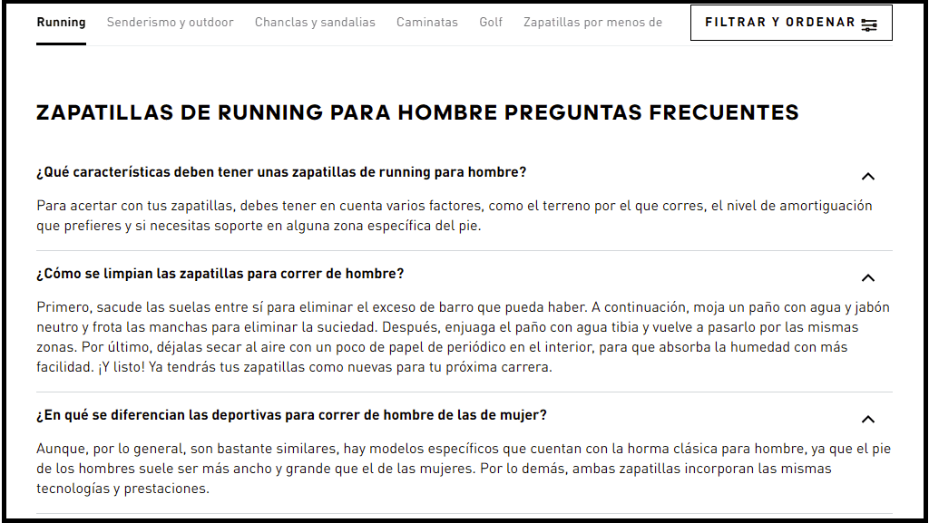 SEO para e-commerce: añade texto en las categorías