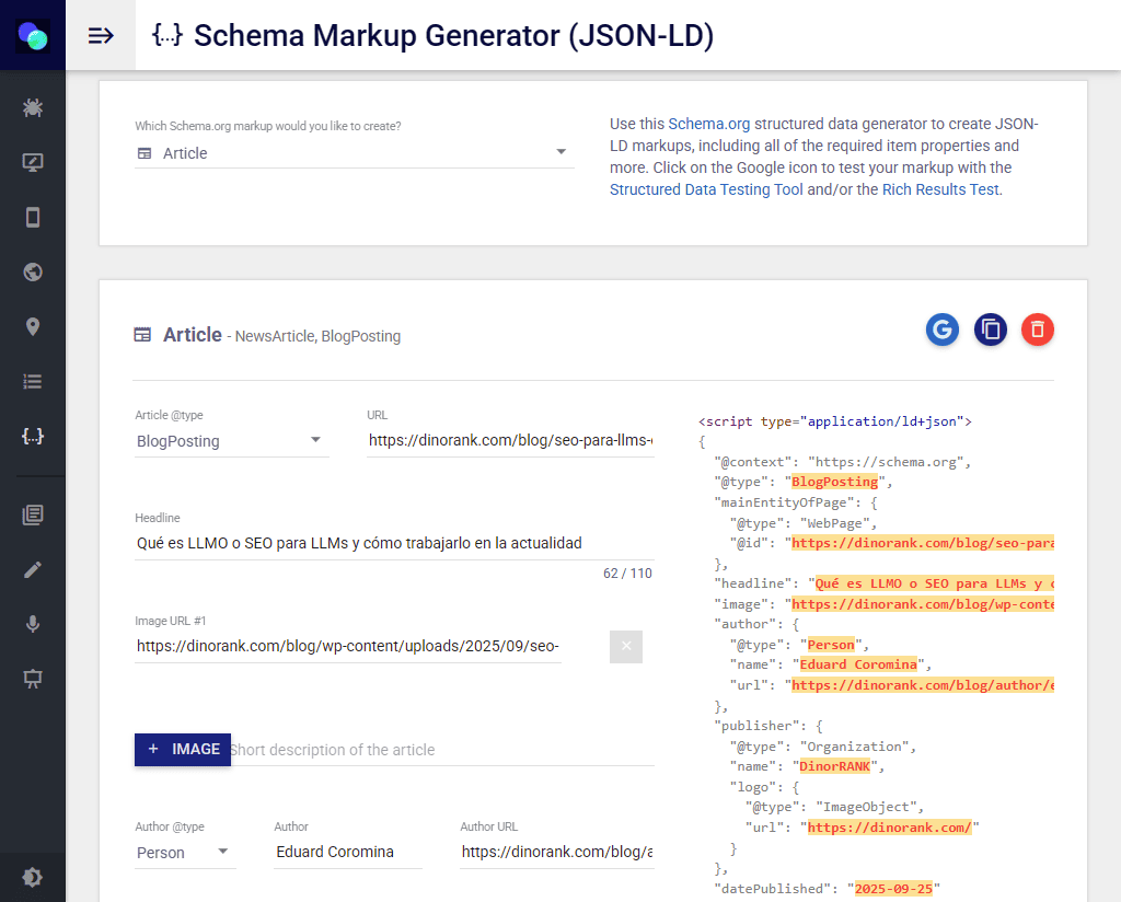 Schema Markup Generator