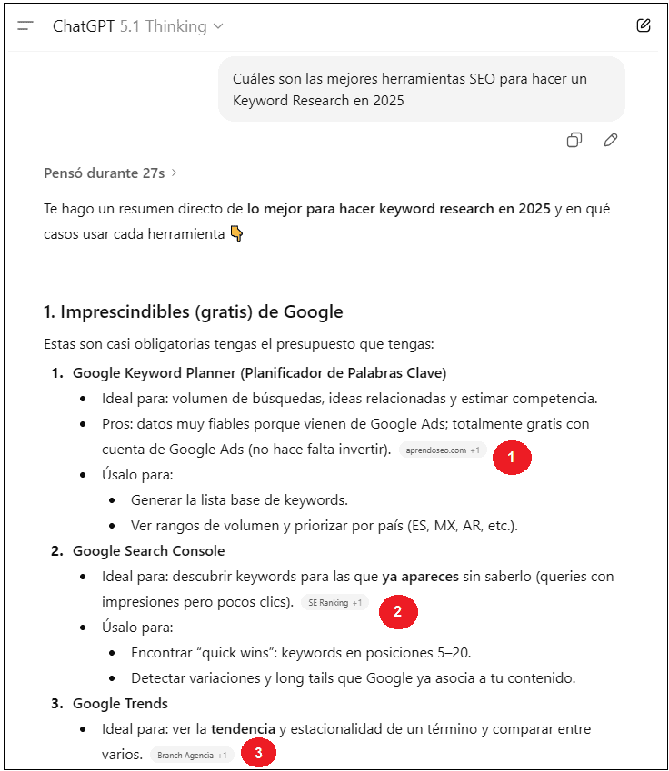 Ejemplo de citaciones en ChatGPT