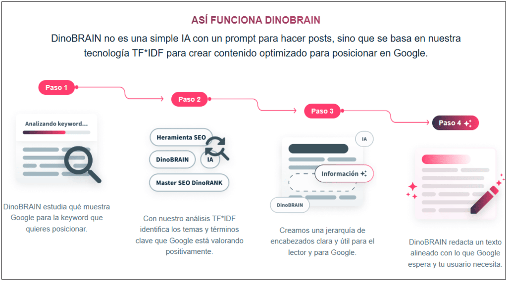 Proceso interno de trabajo de DinoBRAIN
