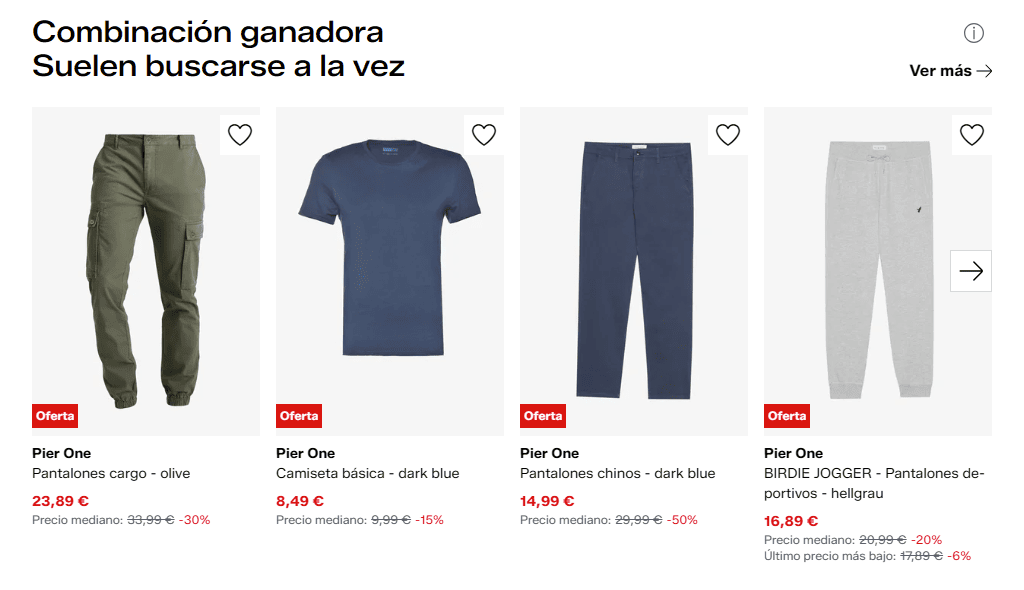 Ejemplo de ficha de producto: Productos relacionados