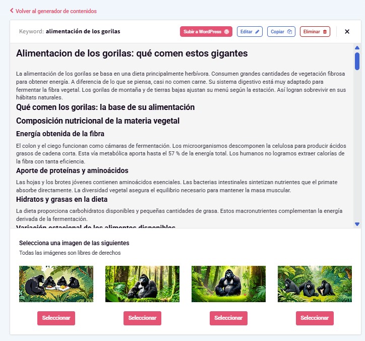 Paso 6: revisa el contenido generado