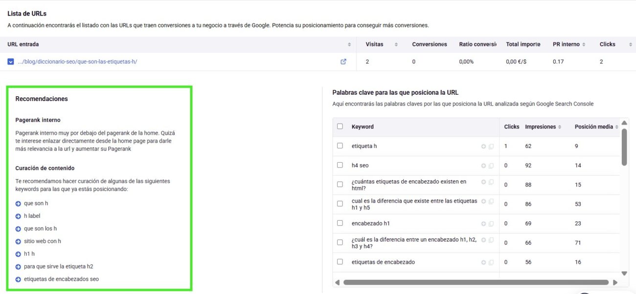 DinoRANK te sugiere acciones concretas