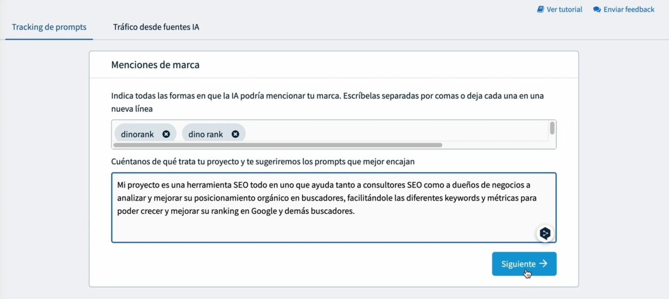 Paso 2: indica cómo puede reconocerte la IA