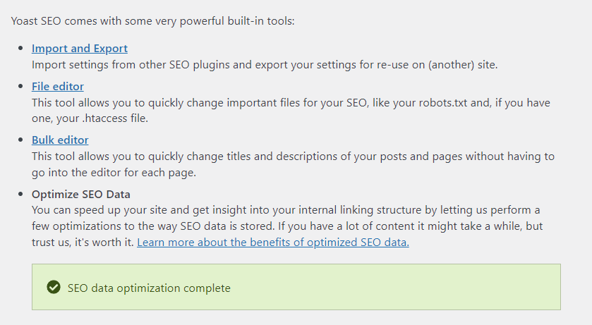 seo yoast tools