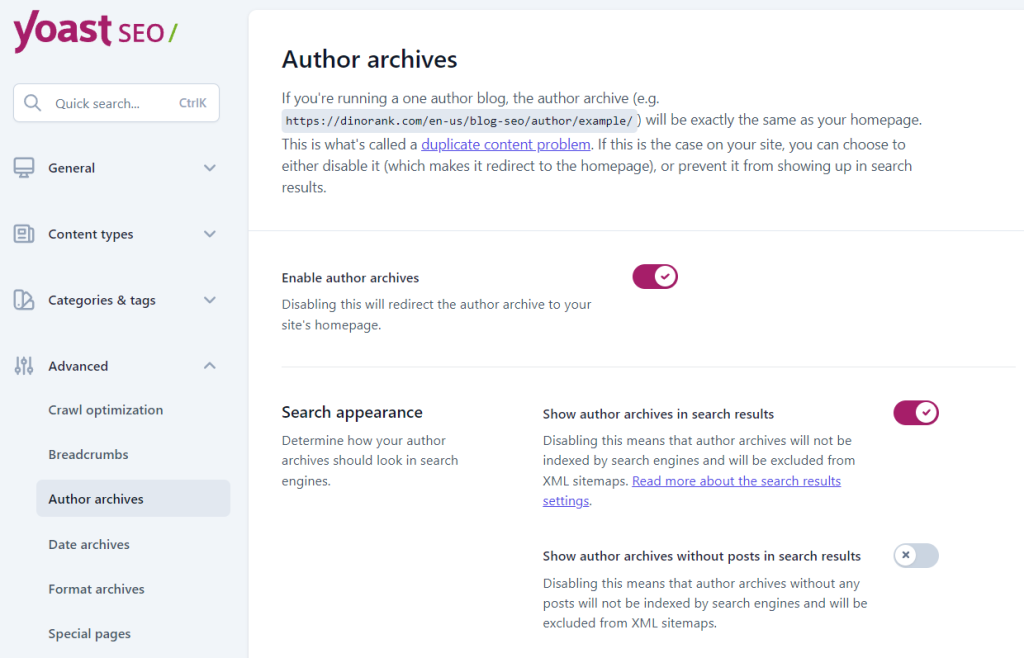 yoast seo author archives