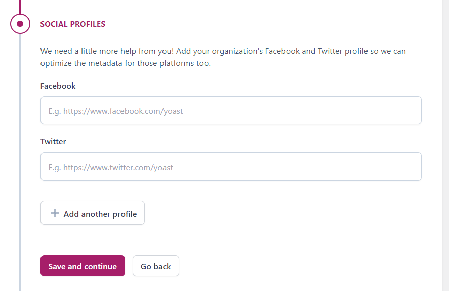 yoast set social profiles