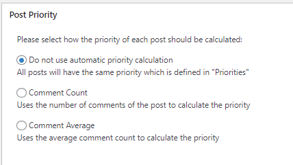 Configure entry priority in the sitemap