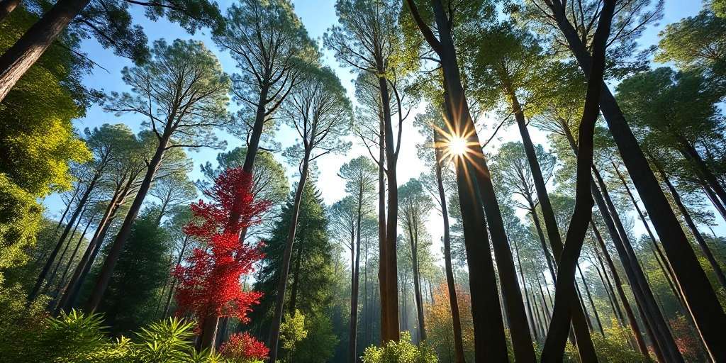 Drawing of a forest - Forest Stewardship Council - Sustainable Forestry Practices in Germany 