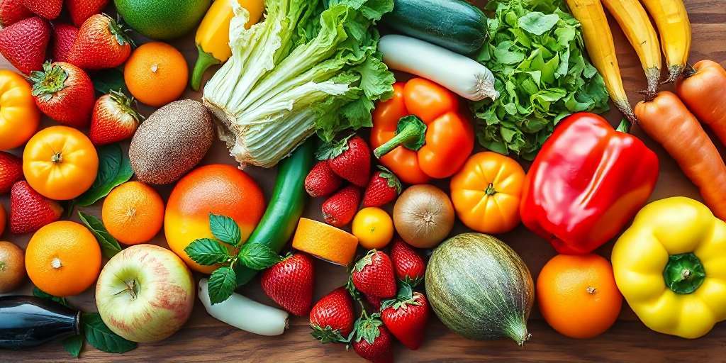 Verduras variadas en la mesa