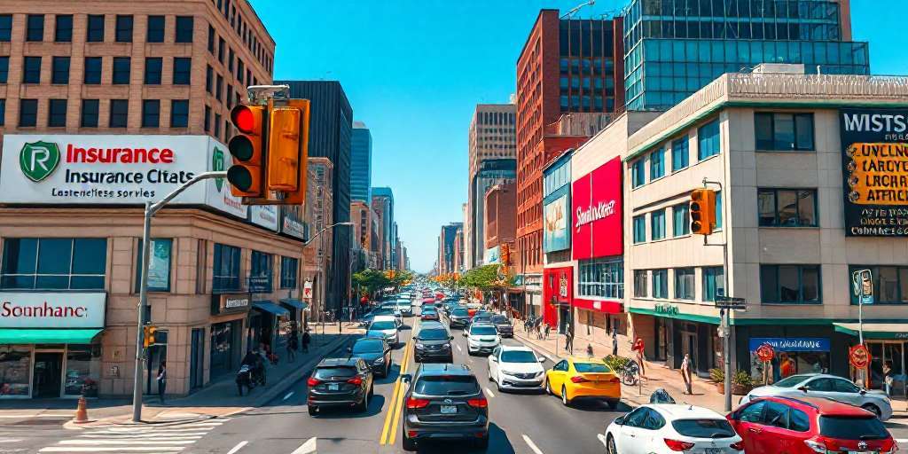 Ciudad llena de automóviles