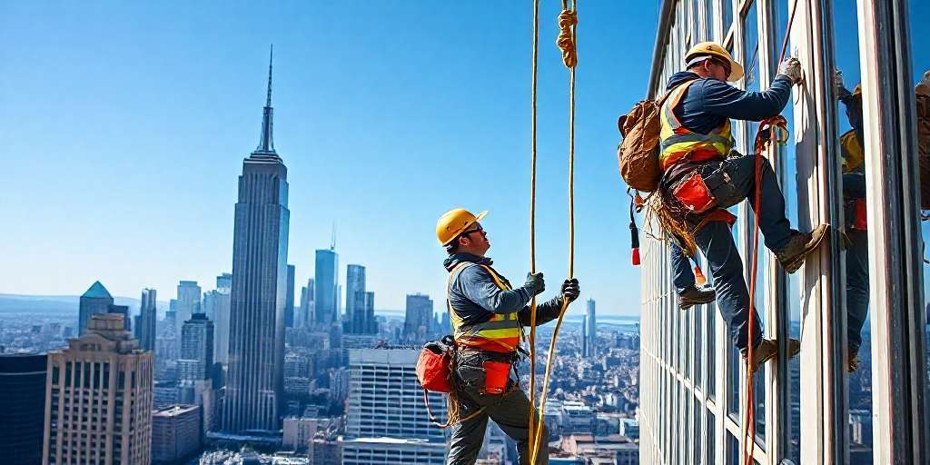 material de seguridad en trabajos verticales